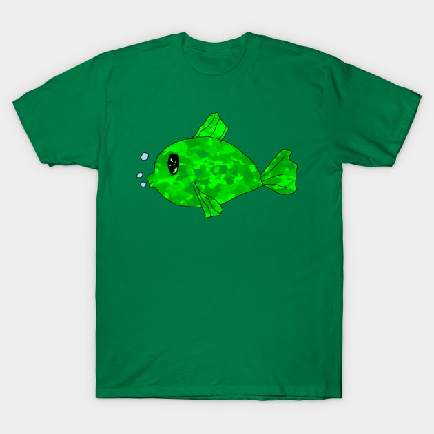 Green Fish T-Shirt by Usagicollection